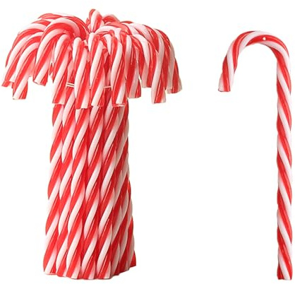 YIEUR 32 Stück Zuckerstangen Weihnachten Deko Swirl Ornament, 12cm Weihnachtsbaum Zuckerstange Anhänger Deko Weihnachtsbaumschmuck Weihnachtsdeko für Christbaumschmuck (32)