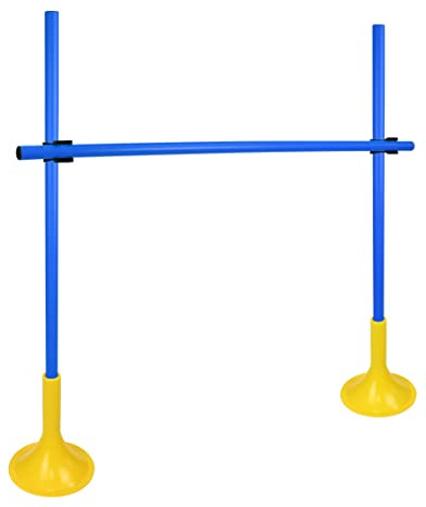 SPORTIKEL24 stativ-set med 100 cm stänger – ø 32 mm – blå – höjdjusterbar klipphandtag för agility och tekniktträning – för smidighet, koordination och fotbollsträning