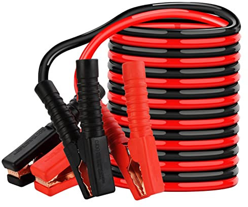 Cdemiy Jump Leads for Car, 3m Heavy Duty Jump Leads, 600A Car Battery Booster, Jumper Cables Car Battery Cable with Crocodile clip, for Petrol Diesel Carengines Car Compressor