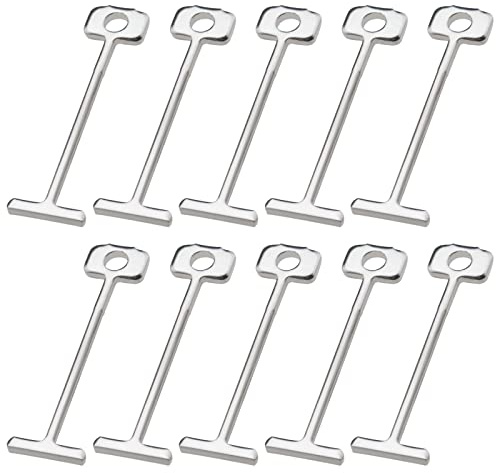 VGOL 200 Stück T-Stifte, Austauschbare Stahlnadeln, Fliesen-Nivelliersystem, 1,5 Mm, Fliesen-Nivellierung, Böden, Wände, Hochbau, Werkzeug, Silber, 32 Mm Länge