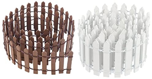 NUOBESTY 2stücke Miniatur Gartenzaun Holz Zaun Ornament Zäune Für Puppenhaus Miniaturzaun Mini-gartenzaunmodell Sandkasten-zaun Dekoratives Zaunmodell