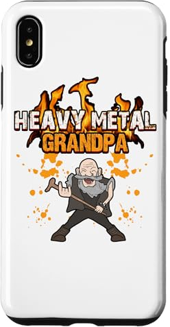 iPhone XS Max Metal Grandpa Grandfather Metal Rocker Chips Fork Grandpa Case