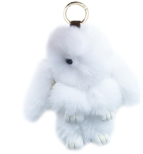 Xsclpomddy Süße Groß. Plüsch Hase Schlüsselanhänger Plüsch-Häschen 7in Schlüsselanhänger Pom Poms Taschenanhänger Handtasche Autoschlüssel Dekoration