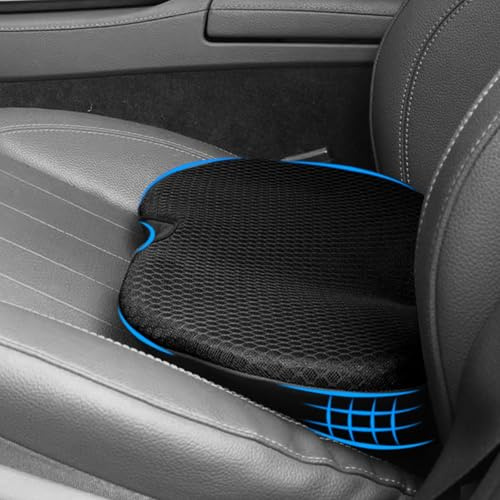 Keilkissen, Sitzkissen Auto, Memory Foam Sitzkissen, Sitzerhöhung Auto, Autositzerhöhung, Sitzkissen Auto Vordersitze, Ergonomisches Sitzkissen, Sitzerhöhung Erwachsene für Bürostühle, Pkw und Lkw