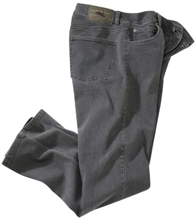 ATLAS FOR MEN - Graue Regular-Jeans Stretch - 64