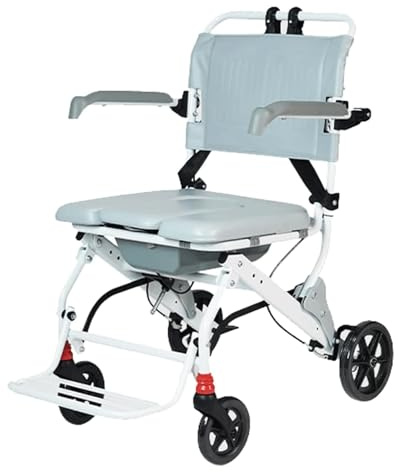 MUYRJLZX Transport Wheelchair Aluminium Alloy Wheelchair Lightweight Transport Wheelchairs with Adjustable Pedal and Handbrake Manual Wheelchair Mobility aids