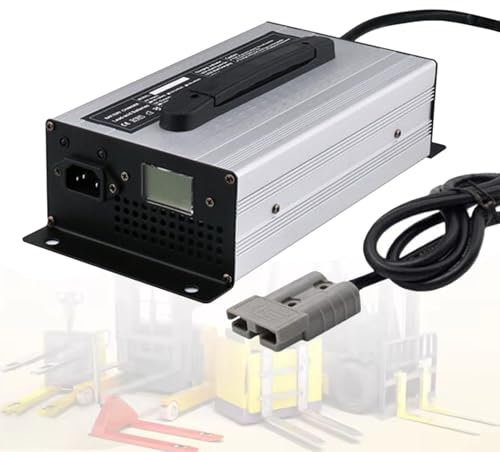 WLEJSL Chargeur Batterie Chariot Élévateur Chargeurs Batteries 12 V/24 V/36 V/48 V/60 V/72 V avec Prise Anderson 50 A pour Chariot Élévateur Électrique, Transpalette, Laveuse Sol,72V 12A