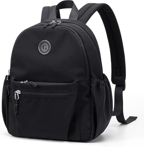 10L Mini Rucksack Damen Klein Leichtgewicht Reiserucksack Wasserdicht Rucksäcke Casual Daypack für Lässig Schule Reise Wandern Arbeit (Schwarz)