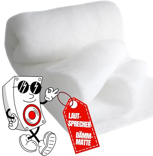Lautsprecher Dämmung 100x160cm (2cm dick) Akustik Vlies Absorber | Akustikvlies für bessere Raumakustik - Dämmmatte Sound Absorber aus Polyester - Schallabsorber, Dämpfungsmaterial