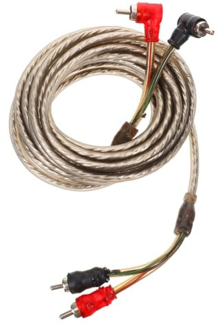 SEWOART RCA to Speaker Cable Adapter Car Subwoofer Wire Kit 5M Audio Line Power Wire Car Audio Connectors Enhanced Sound Performance
