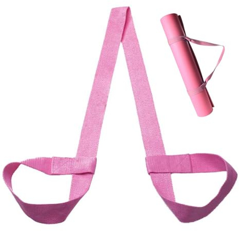 POHOVE Yoga Mat Strap for Carrying,Adjustable Yoga Mat Sling,Skin friendly and Non Slip for all Mat Sizes, Pink (Yoga Mat Not Included)