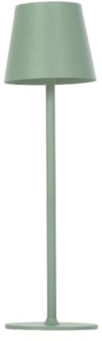 D-LIGHT PROFESSIONAL Lampada da Tavolo Senza Fili Ricaricabile con Presa USB, Abat-Jour Regolabile in Altezza con Dimmer Touch e 3 Luci Led Diversa Intensità per Camera, Ufficio, Ristorante - Verde