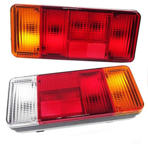 2x Rücklicht Rückleuchte Heckleuchte Rechts Links für LKW Anhänger Pritsche Kompatibel Mit Iveco Daily Peugeot Boxer Fiat Ducato Citroen Jumper 1991-2003 E-Prüf