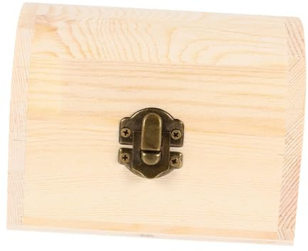 IMIKEYA Dekorative Holztruhe Aufbewahrungsbox Holz Mit Schnalle Mittelgroß Schatzkiste Für Schmuck Süßigkeiten Wohnzimmer Und Geschenk