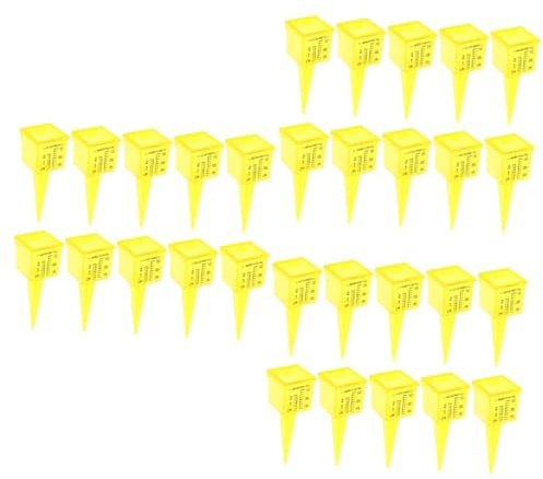 Yardwe 3 Sätze Regenmesser Schlauch Solarleuchten Im Garten Sprinkler Für Gras Feuchtemesser Niederschlagsmessung Gartenuhr Wasser Solar- Regenabweiser Meter Plastik Yellow 10 Stück * 3