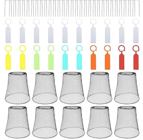 Pflanzenschutz aus Draht – robuster Pflanzenschutz von Tieren – 10 x Metallgitter-Käfigabdeckung für Kaninchen, Hühner, Eichhörnchen, Vögel, andere Sträucher, von Tieren