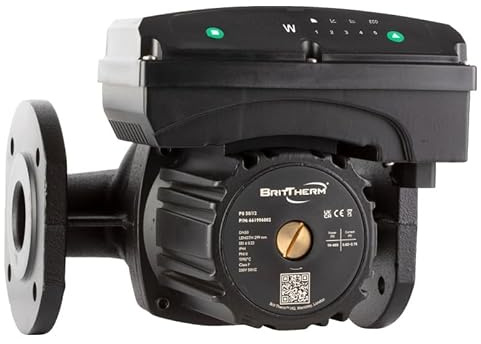 BritTherm P8 50/12 A-Rated Commercial Central Heating Circulating Pump | 12m Head, 22 m3/h Max Flow, EEI <0.22 | 16 Auto Programs, DN50 Flanged Connections