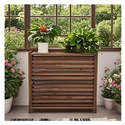 YFAURNDE Clôture for cacher le climatiseur, Écran de climatisation extérieure, Convient for une utilisation intérieure/extérieure, résistant au soleil et imperméable(85 * 35 * 75cm)