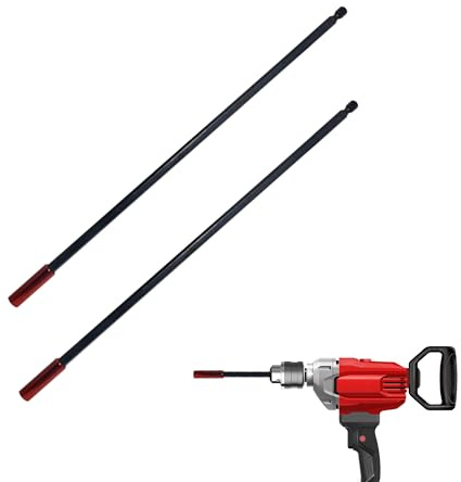 2pcs Drill Bit Extension Drill Bit Holders 12In/ 300mm Long Magnetic Impact Driver Bar Hand-Held Reach Screwdriver 1/4 Hex Shank Bit Holders for Screws Nuts Drill