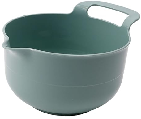 MagiDeal Ensaladera Multiusos de alimenticio, Base Antideslizante, Ligera, Herramienta de Cocina, práctica y fácil de Limpiar, Verde, 2.5l