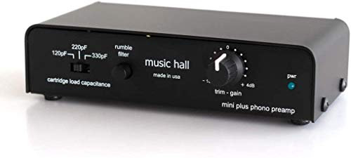 CELLWORLDMusic Hall Mini Plus Phono Preamp Ultra-Quiet MM Amp with Adjustable Gain Cartridge Loading and High-Grade Headphone Amp for Analog Audio and Vinyl Records