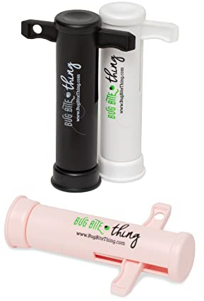BUG BITE THING Suction Tool - Bug Bites and Bee/Wasp Stings, Natural Insect Bite Relief - White, Black, Pink 3-Pack