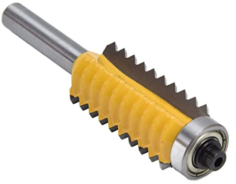 Agatige Fraise à Joint Coller, Jeu De Mèches Défonceuse, Tiges De Fraise Bois Plusieurs Dents Rail Fraise, Fraise à Joint Réversible, Fraiseuse Doigts Bois Avec Conception Anti-Retour 8mm (8 X 55mm)