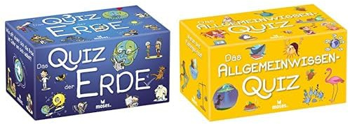 moses. 90325 Das Quiz der Erde | Kinderquiz | Für Kinder ab 8 Jahren, bunt & Das Allgemeinwissen Quiz | Kinderquiz mit 100 Fragen | Kinderspiel für Kinder ab 8 Jahren