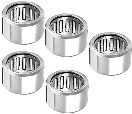 Kozelo 5 st HK1210 nål rullager – [12 mm x 16 mm x 10 mm] Öppen sida för växellåda, insats, krom, stålhjul