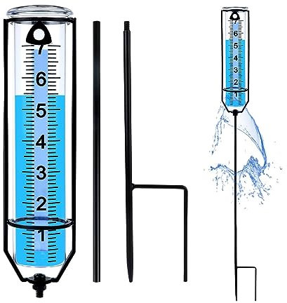 ilbcavne Regenmesser, Frostsicherer Regenmesser FüR Den AußEnbereich, Regenmesser FüR Hof Mit Pfahl, Dekoratives RegenmessgeräT FüR Garten, Deck