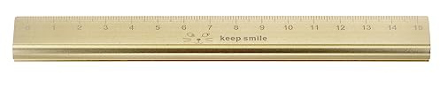 sourcing map Aluminium Hohle Skala Lineal 15cm Metrisch Dreieckiges Metall Lineal Ingenieur Architektur Skala Lineal Messwerkzeug für Messen Zeichnen Büro Klassenzimmer, Golden