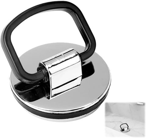 Kitchen Sink Plug, Chrome Sink Plug Replacement 45mm, Bath Plug and Chain with Handle, Polished Effect Abs Plastic and Rubber Seal, Rustproof, Universal Fit for Bathroom and Kitchen Sinks, Bathtubs