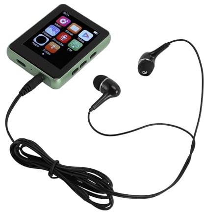 MP3 Player with Bluetooth and Touchscreen, Portable HiFi Lossless Sound Music Player with Speaker, Digital Music Player with FM Radio, Voice Recorder (Green)