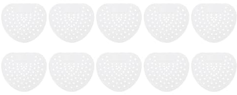 sourcing map 10Pcs Urinal Screen Deodorizer, Anti-Splash Scented Urinal Cakes Odor Protection Urinal Mats for Toilets, Bathroom, White