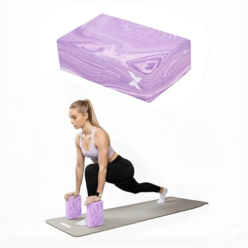 XTREXO EVA Yoga Block in Blau 140 x 220 x 70 mm Ideal für Yoga, Pilates oder Rehabilitation Stabil und bequem im Gebrauch Aus widerstandsfähigem EVA-Schaum Yogablock