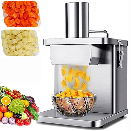 SXYKXYDL Cortadora de Verduras Comercial, rebanadora de Verduras Ajustable, cortadora de Verduras eléctrica, cortadora y picadora de Verduras eléctrica
