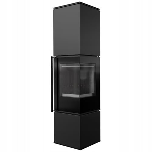 KRATKI Kaminofen aus Stahl 7 kW Ren L Ø150 Eckofen Links - Holzofen mit Eckeinsatz TERMOTEC - Schwedenofen mit doppelter Verglasung Clean Glass, BImSchV 2 & Ecodesign