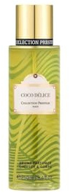 CP Prestige – Brume Parfumée Coco Délice – 250 ml – Noix de Coco, Vanille & Musc Blanc – Brume Corps & Cheveux – Fraîche, Enveloppante et Gourmande