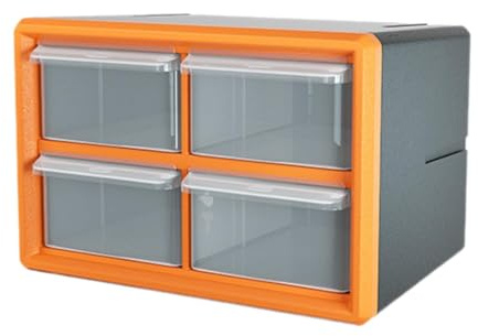 Baoblaze Armadio Portaoggetti a 4 Cassetti, Parti, Ferramenta per Artigianato, Bulloni, Dadi, Ufficio, Orangina