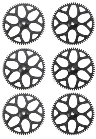 XAQRYQO RC Car Upgrade Parts For Wltoys For V911S V977 V988 V930 V966 XK K110 6Pcs Main Gear RC Helicopter Airplane Drone Spare Parts Modified Accessories