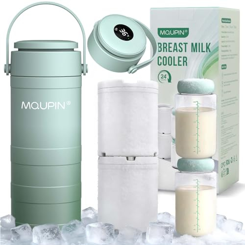 Raffreddatore per latte materno da 22 once con visualizzazione della temperatura 360 ° di raffreddamento totale della bottiglia di latte refrigerante per il viaggio