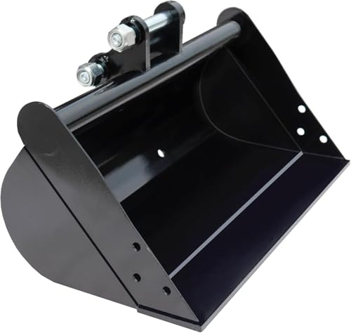 Cazo Liso 500 mm para Miniexcavadora, Cuchara sin Dientes para Excavación, Nivelación, Limpieza de Zanjas y Dragado Compatible 0,8–1,5 Toneladas
