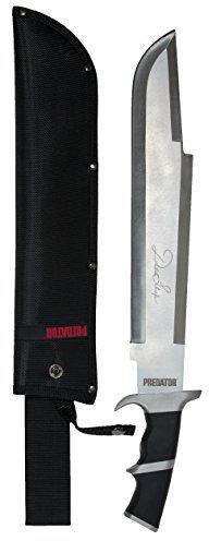 Anglo Arms Predator Machete, Edelstahl und Hartstahl, 55 cm, Schwarz, Unisex, Camping, Wandern, Bushcrafting, Voll-Tang, Scheide, Amerikanisch, Natur, Wiederverwendbar, Machete mit Drop-Point-Klinge