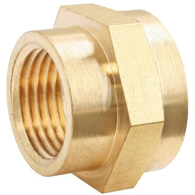 SOMATHERM FOR YOU, Manchon laiton réduit double femelle 26/34-20/27 pour raccordements plomberie, compatible avec tous raccords laiton, étanchéité sur filet ou joint plat