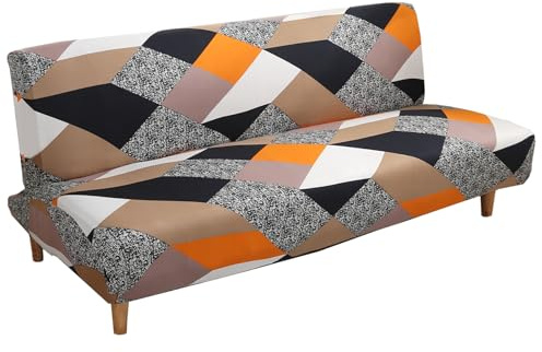 Meicynhoger Sofabezug ohne Armlehnen 3 Sitzer/2 Sitzer, Stretch Sofaüberwurf für Schlafsofa (L,E)