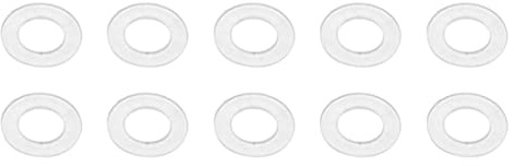 PATIKIL Nylon Rondella Piatte, 100pz M6 11mm OD 6mm ID 0.8mm Spessore Sigillatura Guarnizione per Rubinetto Tubo Acqua Tubo, Trasparente