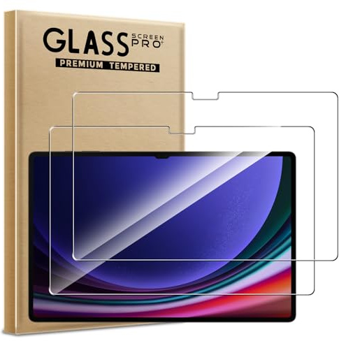 WFTE [2 Stück Schutzfolie Kompatibel für Samsung Galaxy Tab S10 Plus/S9 Plus 12,4 Zoll Panzerglas Schutzfolie 9H Härte, Anti-Kratzen, Anti-Öl, Anti-Bläschen Schutzfolie Displayschutzfolien