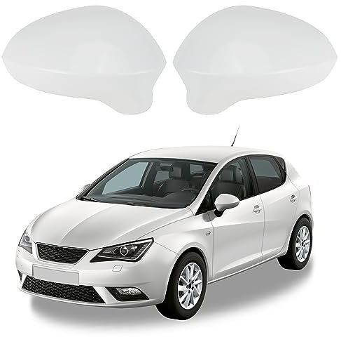Opaltool Tapa del Espejo retrovisor del Coche para SEAT Ibiza 6J Seat Leon Seat Exeo 2008-2017, Carcasas de Espejo Retrovisor de Coche Cubierta del Espejo de Ala Lateral de Puerta