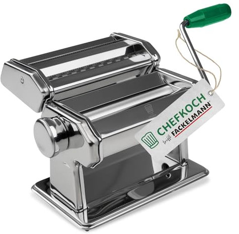 FACKELMANN Chefkoch Nudelmaschine für leckere Pasta – Aufsätze für Lasagneblätter, Tagliatelle & Spaghetti – Inklusive Tischhalterung und Anti-Rutsch-Boden