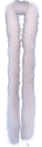 Federboa für Damen,Asudaro Boa-Feder 2 Meter natürliche Türkei Federn Boa Tanzen flauschige Plüsch Schal DIY Feder Boa Handwerk Crafting Party Dress Up Plumes Kostüm Zubehör Hell-Pink